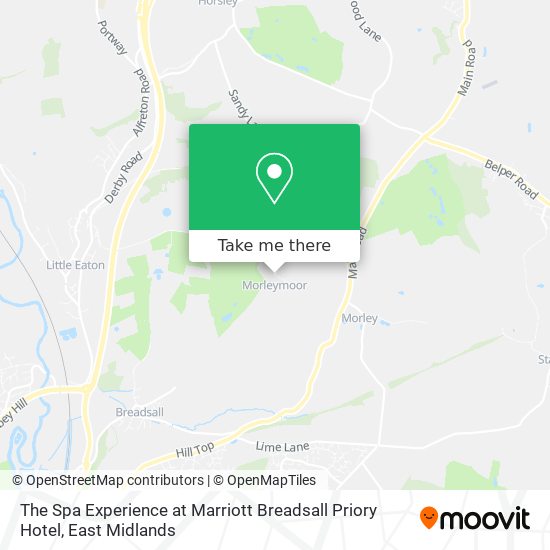 The Spa Experience at Marriott Breadsall Priory Hotel map