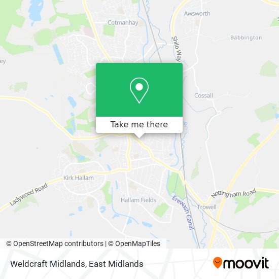 Weldcraft Midlands map