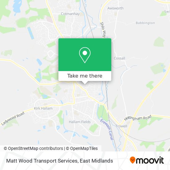 Matt Wood Transport Services map