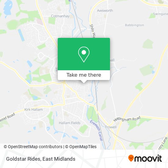 Goldstar Rides map