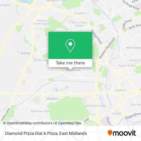 Diamond Pizza-Dial A Pizza map