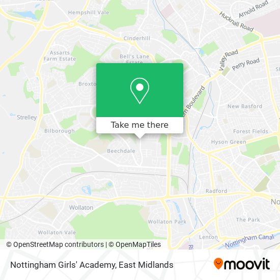 Nottingham Girls' Academy map