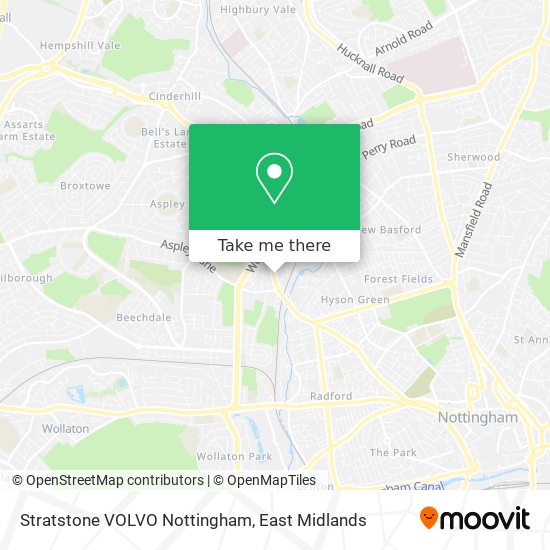 Stratstone VOLVO Nottingham map