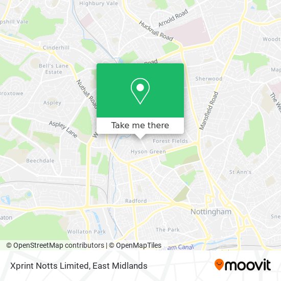 Xprint Notts Limited map