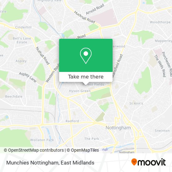 Munchies Nottingham map