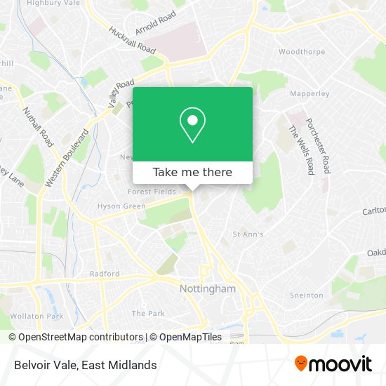 Belvoir Vale map