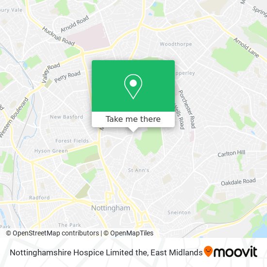 Nottinghamshire Hospice Limited the map