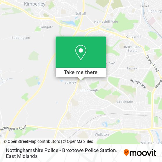 Nottinghamshire Police - Broxtowe Police Station map