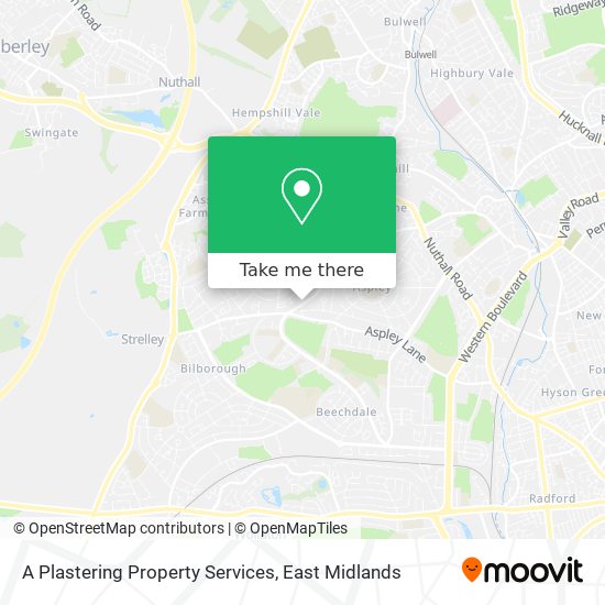 A Plastering Property Services map