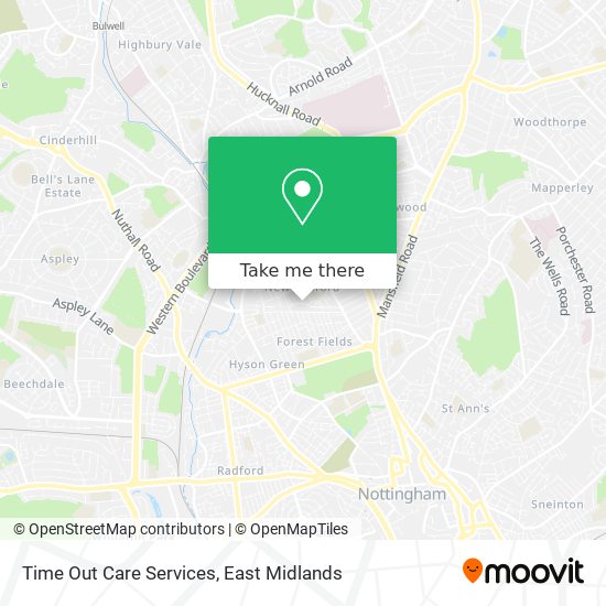 Time Out Care Services map
