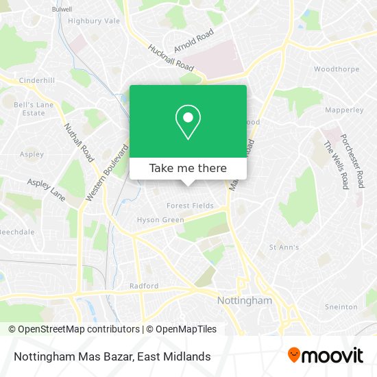Nottingham Mas Bazar map