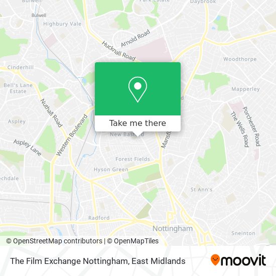 The Film Exchange Nottingham map