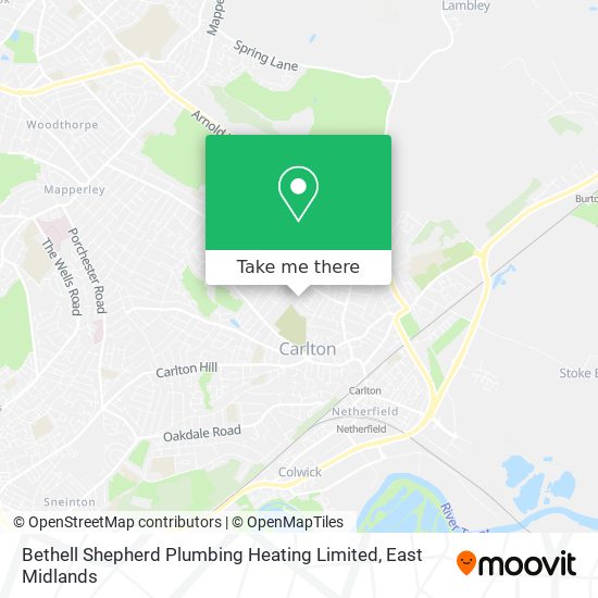 Bethell Shepherd Plumbing Heating Limited map