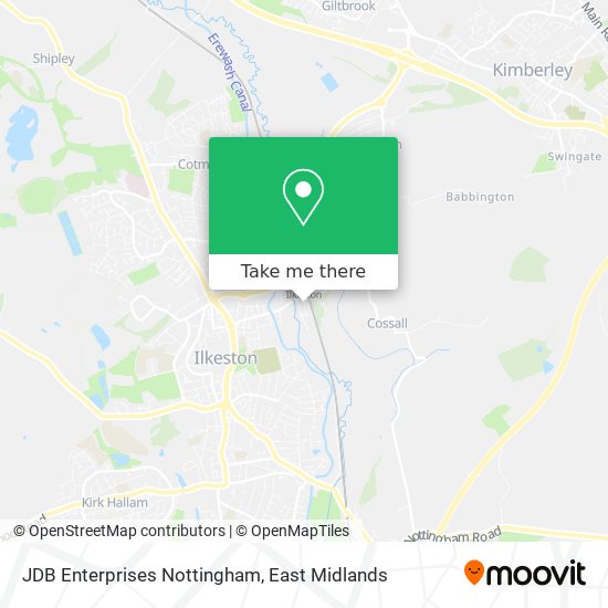 JDB Enterprises Nottingham map
