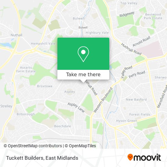Tuckett Builders map