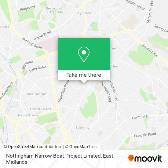 Nottingham Narrow Boat Project Limited map