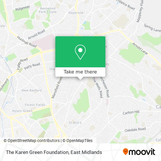 The Karen Green Foundation map