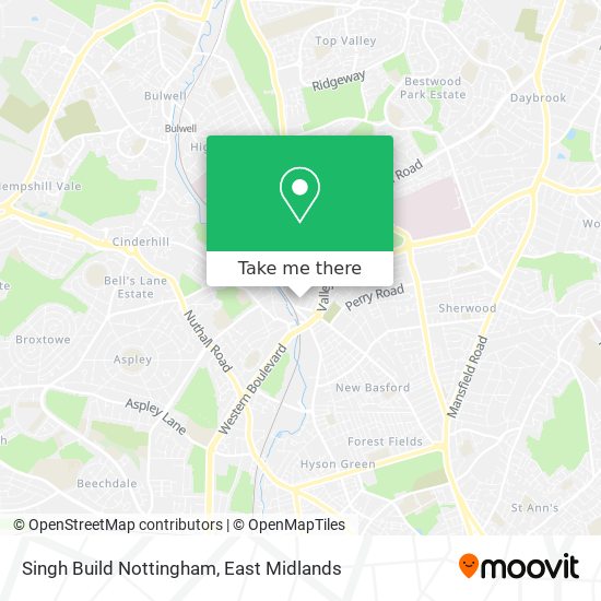 Singh Build Nottingham map