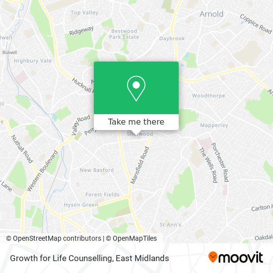 Growth for Life Counselling map