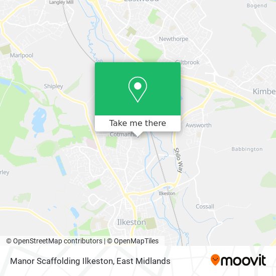 Manor Scaffolding Ilkeston map