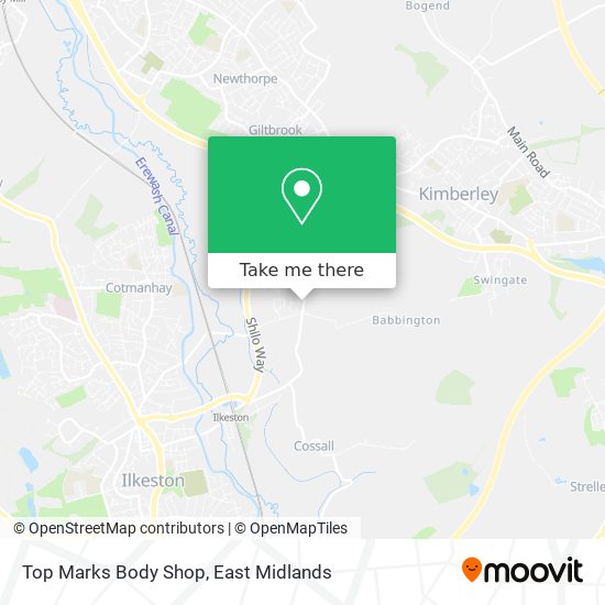 Top Marks Body Shop map