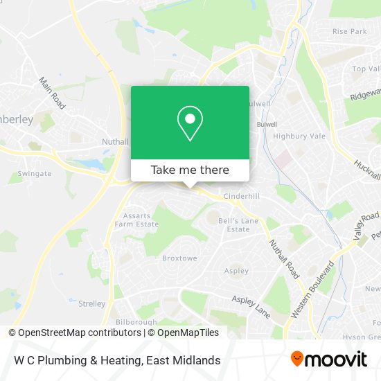 W C Plumbing & Heating map