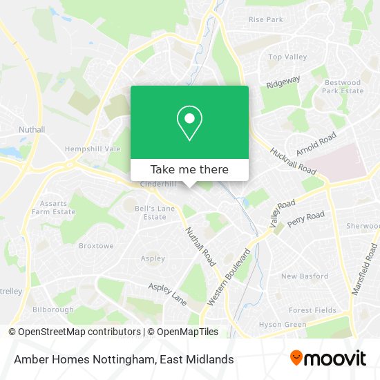 Amber Homes Nottingham map