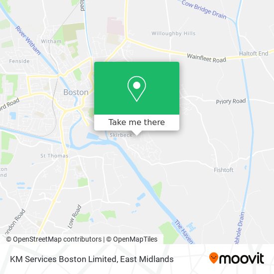 KM Services Boston Limited map