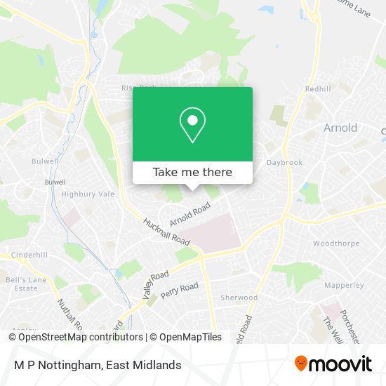 M P Nottingham map