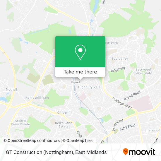 GT Construction (Nottingham) map