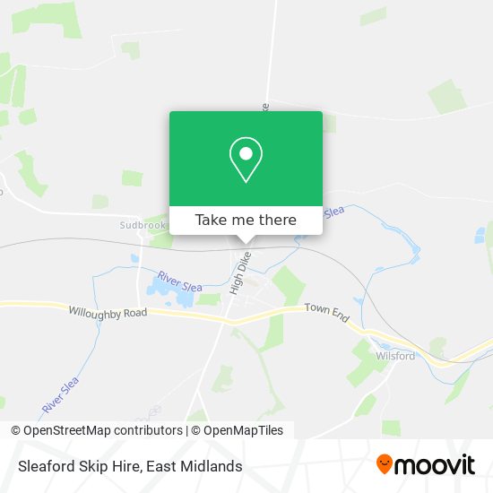 Sleaford Skip Hire map