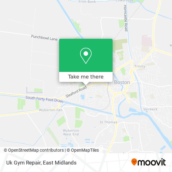 Uk Gym Repair map