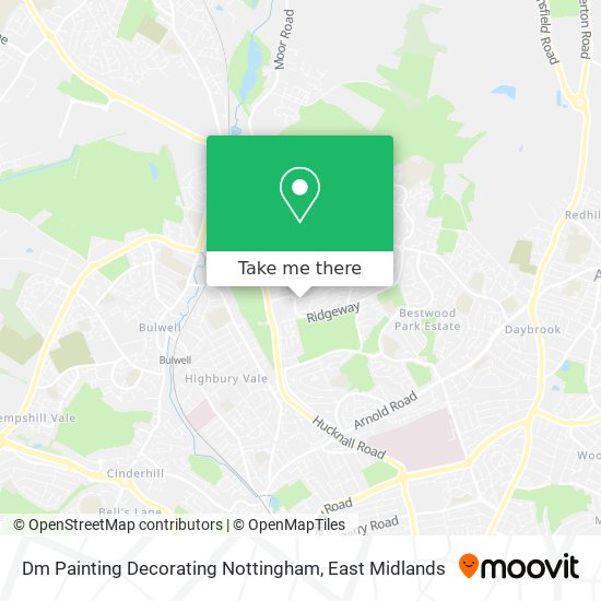 Dm Painting Decorating Nottingham map