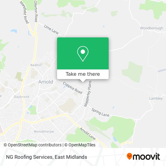 NG Roofing Services map