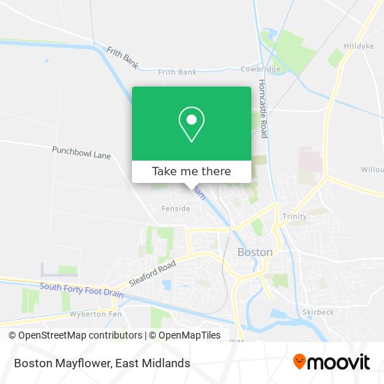 Boston Mayflower map