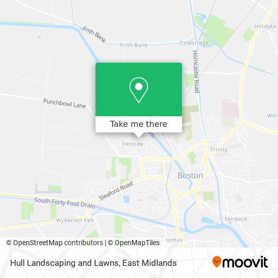 Hull Landscaping and Lawns map