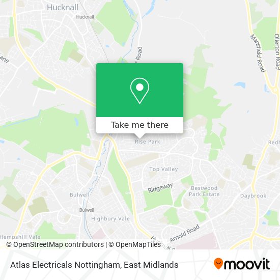 Atlas Electricals Nottingham map