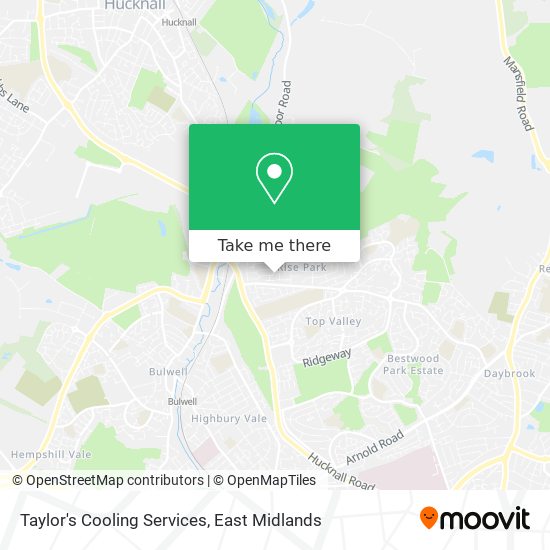 Taylor's Cooling Services map