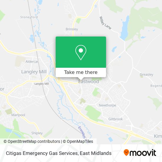Citigas Emergency Gas Services map