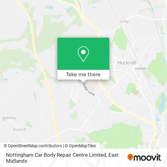 Nottingham Car Body Repair Centre Limited map