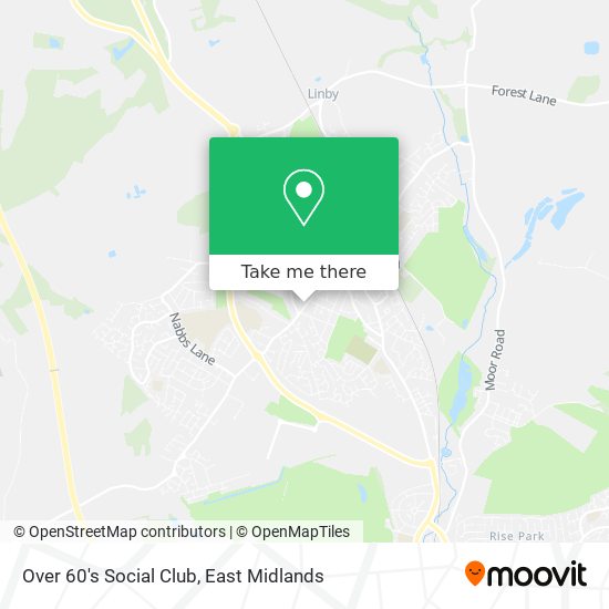 Over 60's Social Club map