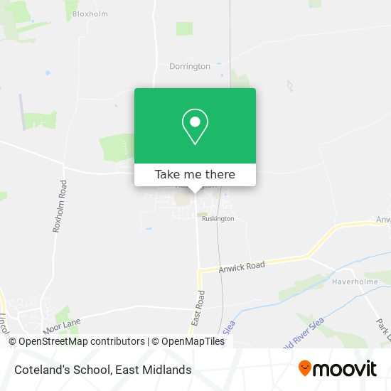 Coteland's School map