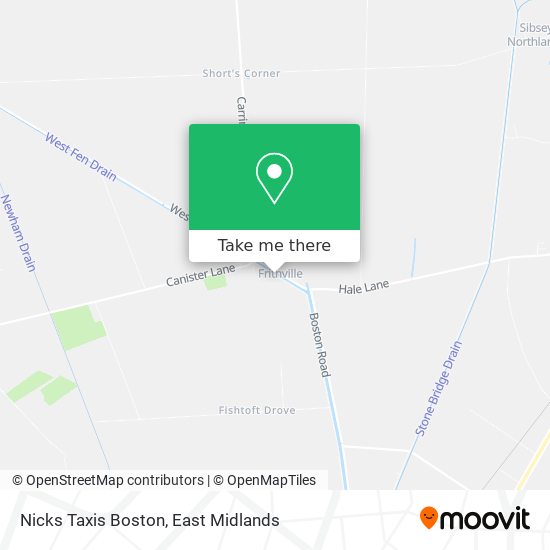 Nicks Taxis Boston map