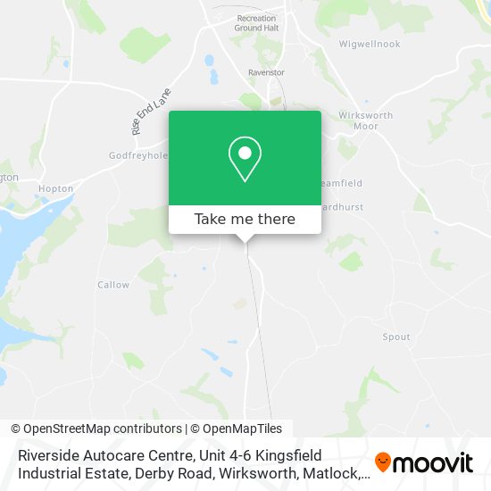 Riverside Autocare Centre, Unit 4-6 Kingsfield Industrial Estate, Derby Road, Wirksworth, Matlock map