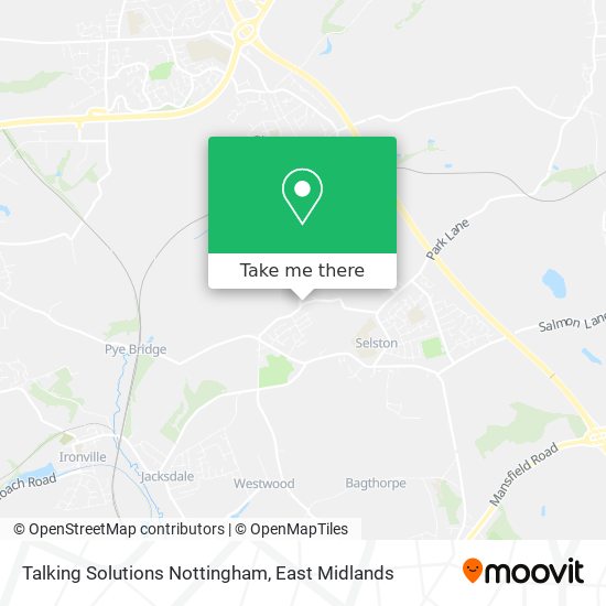 Talking Solutions Nottingham map