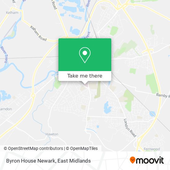 Byron House Newark map