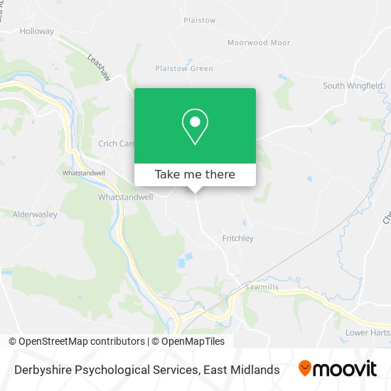 Derbyshire Psychological Services map