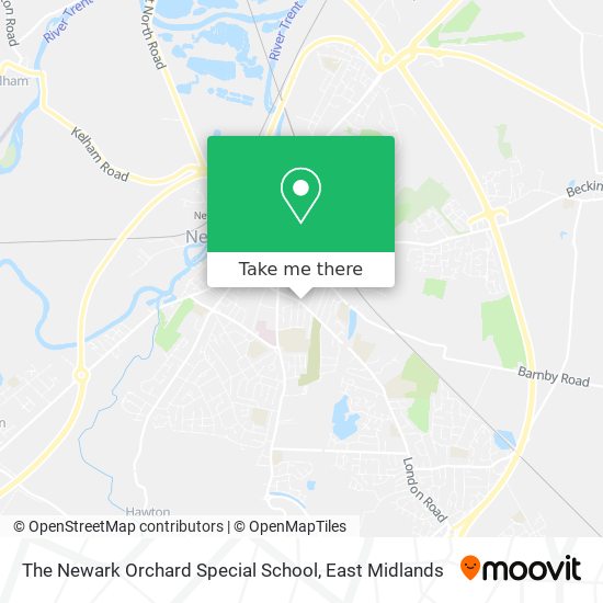 The Newark Orchard Special School map