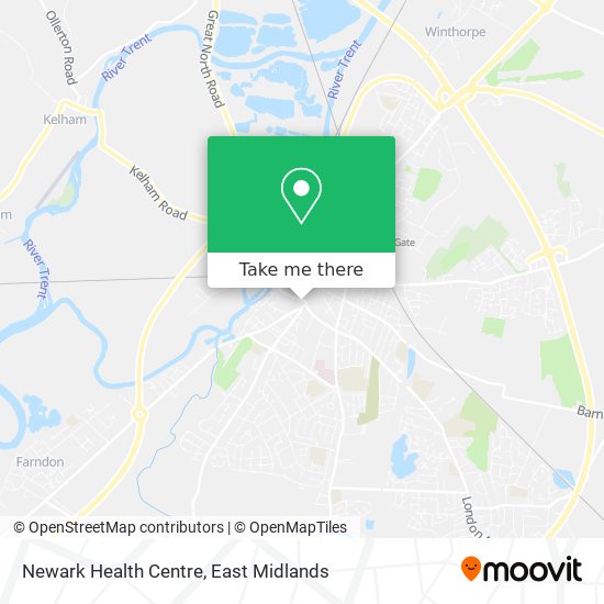 Newark Health Centre map