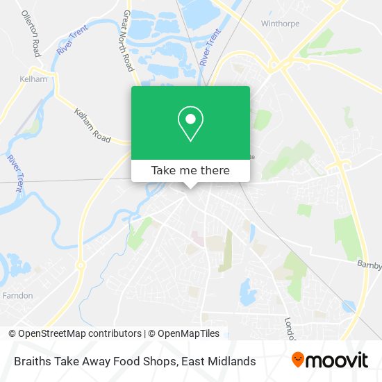 Braiths Take Away Food Shops map